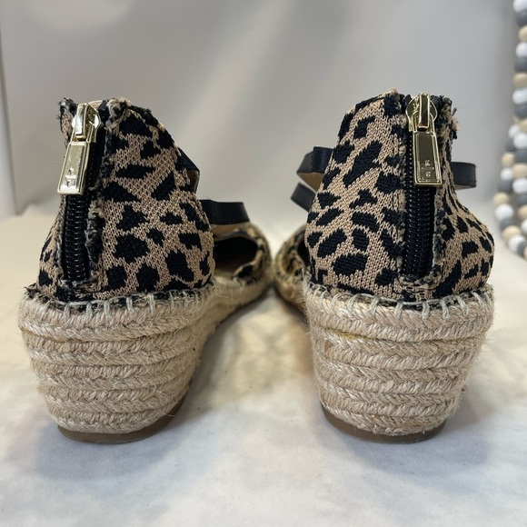 KenethCole REACTION Women's Clo Elastic woven Wedge Sandal Animal Print Size 8.5 - Picture 6 of 11